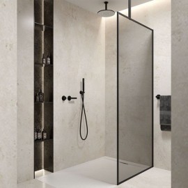 Sonas Mirage 1200 Matt Black Smoked Glass Screen