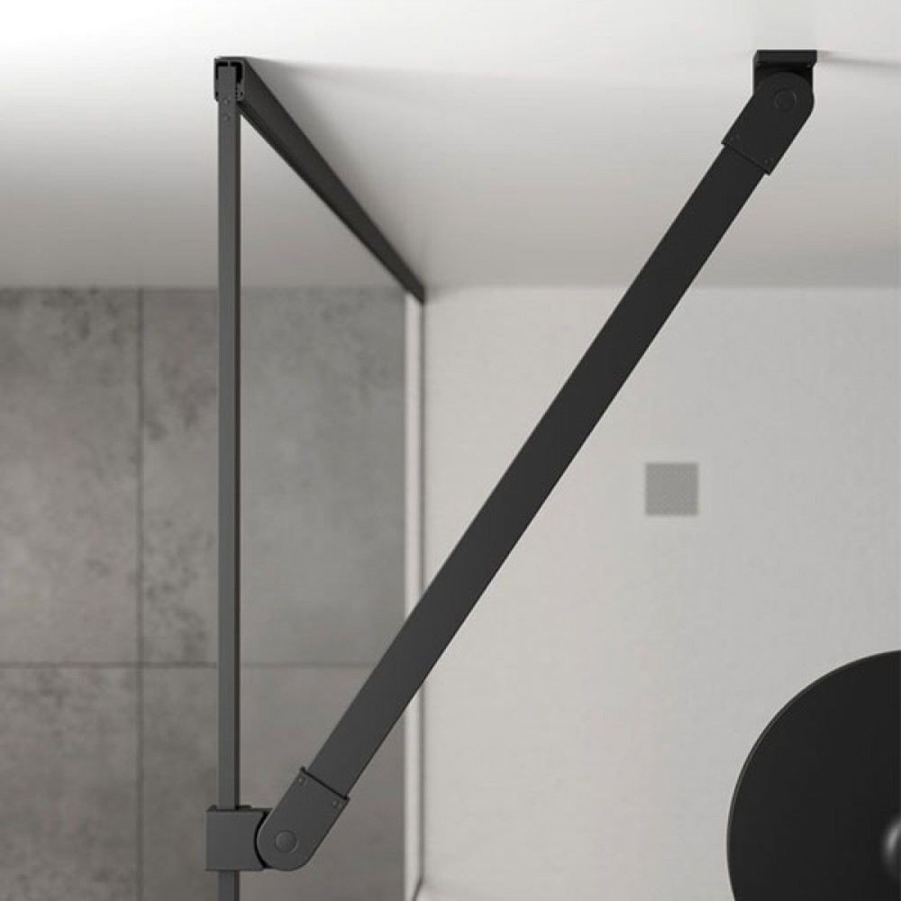 Sonas Mirage 1200 Matt Black Smoked Glass Screen