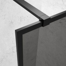 Sonas Mirage 1200 Matt Black Smoked Glass Screen