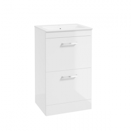 Sonas Corta 50 Free Standing 2 Drawer Unit/Base White | Uf1839