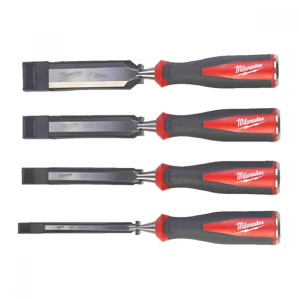 Milwaukee 4pc Set Beveled Edge Chisels