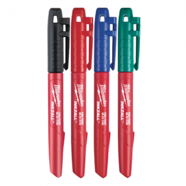 Milwaukee Fine Tip Colour Marker 4pc Set