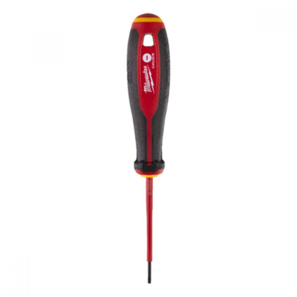 Milwaukee Tri-Lobe VDE Screwdriver Slotted 0.4 x 2.5 x 75mm