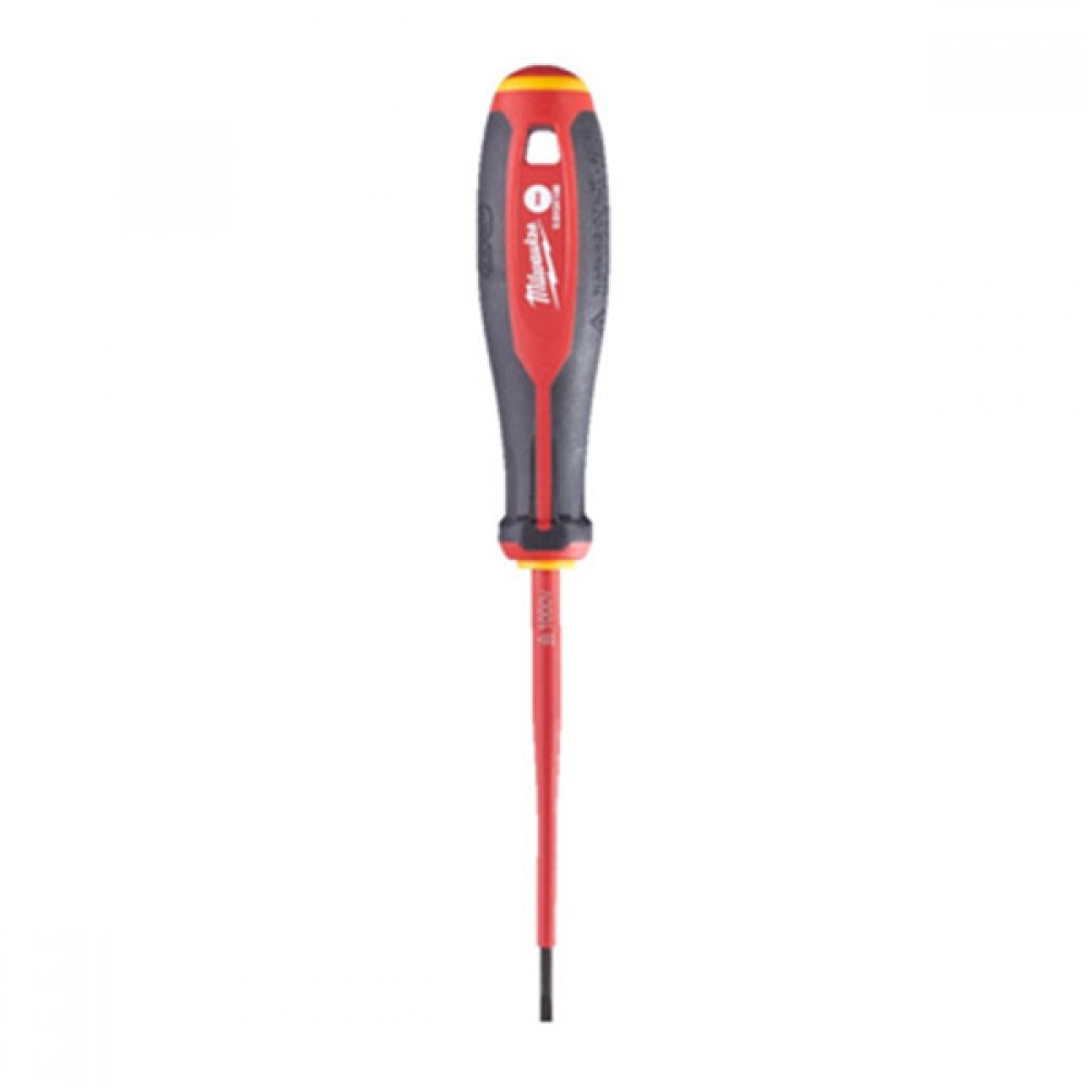 Milwaukee Tri-Lobe VDE Screwdriver Slotted .5 x 3 x 100mm