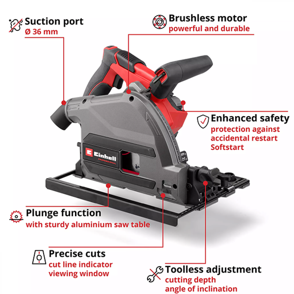 18v Professional 165mm Plunge Saw Body Only