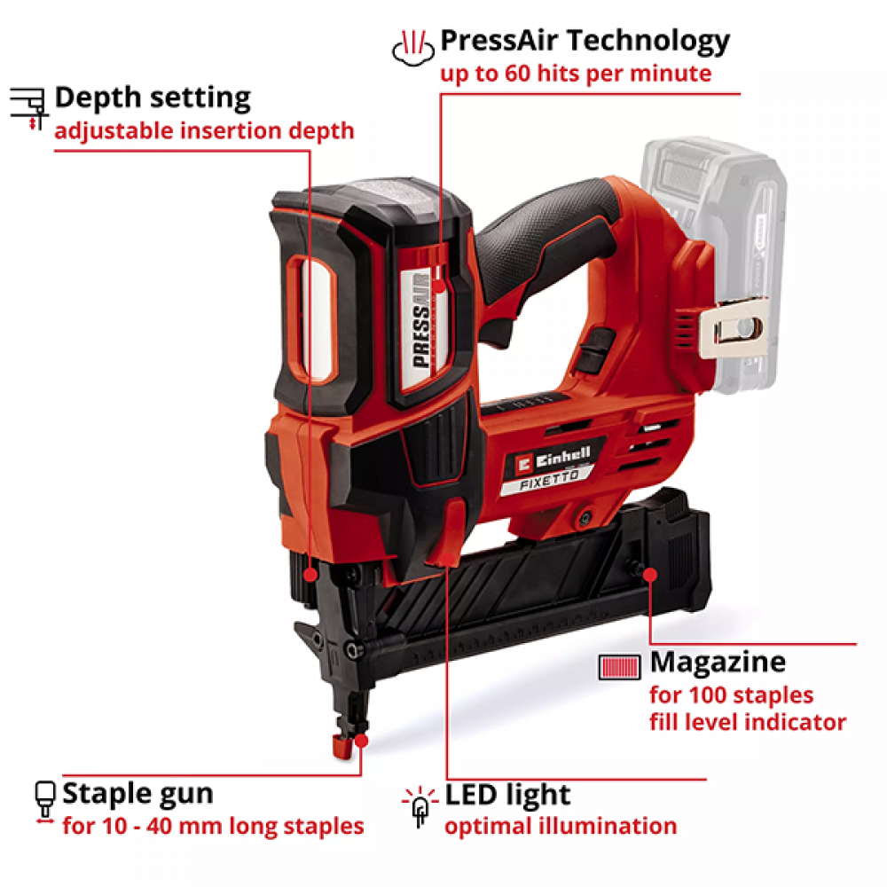 18v Professional Cordless Stapler Body Only