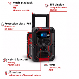 18v DAB/FM/BT Site Radio Body Only