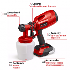 18v Spray Gun 800ml Body Only | 4260025