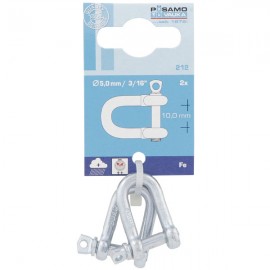 Posamo D Shackle 8mm Zinc Plated Pack 2 | PS2100300045