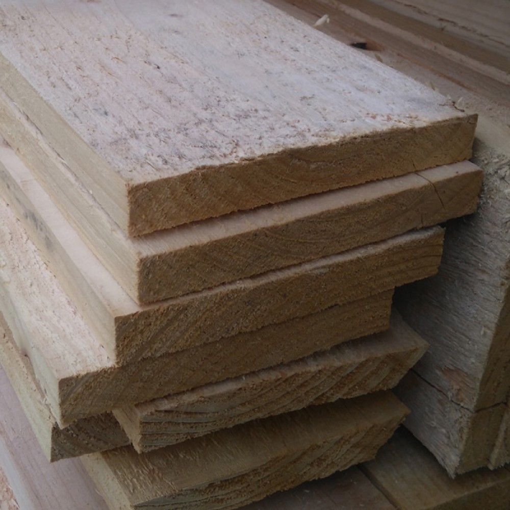 150mm X 22MM | 6" X 1" | White Deal Rough Timber