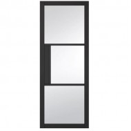 Berkeley Primed  3 Lite | Clear Glass | Black