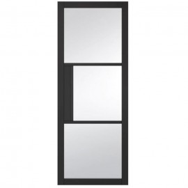 Berkeley Primed  3 Lite | Clear Glass | Black
