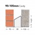 Steel Cavity Lintel 90-105mm | 1200mm | S/k-90