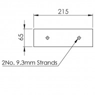 Prestressed Double Concrete Lintel | 9" x 3" | Size Options