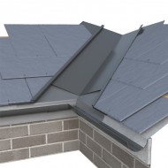 Aluminium Valley Slate Trim Type 7 | 3m | Blue Black