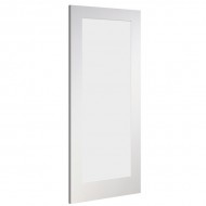 Deanta NM6G White Primed Shaker Clear Glazed Door