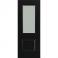 Doras Arnhem 1p 1 Lite Door Painted Black ( Glazed Frosted)