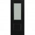 Doras Arnhem 1p 1 Lite Door Painted Black ( Glazed Frosted)