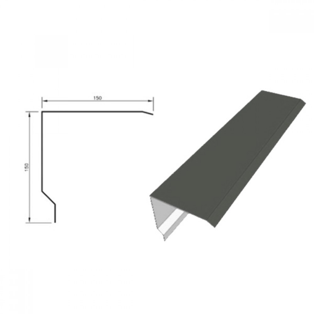 Colourclad Barge Flashing | Grey | 3m