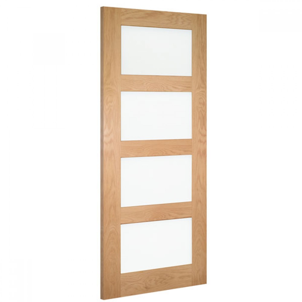 Deanta Hp1g Oak Door | Clear Glazed
