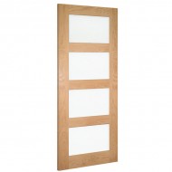Deanta Hp1g Oak Door | Clear Glazed