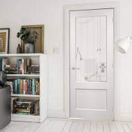 Deanta NM3G White Primed Door | Glass Optional