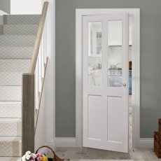 Deanta WM4G White Primed Door | Glass Optional Extra
