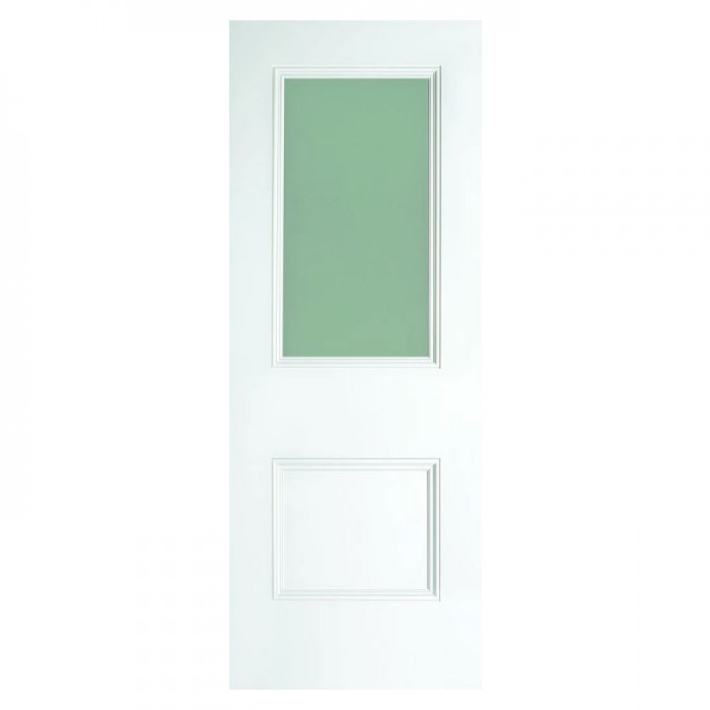 Paris 2 Panel Primed White Opal Lam Glass