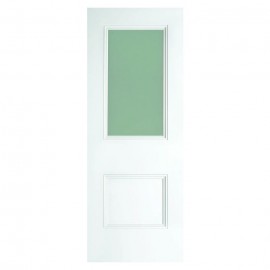Paris 2 Panel Primed White Opal Lam Glass