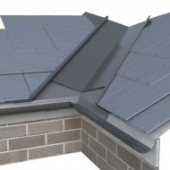 Aluminium Slate Dry Valley Trim | Type 7 | 18mm x 3M | Black