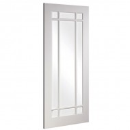 Deanta NM5G White Primed Door with Clear Bevelled Glass