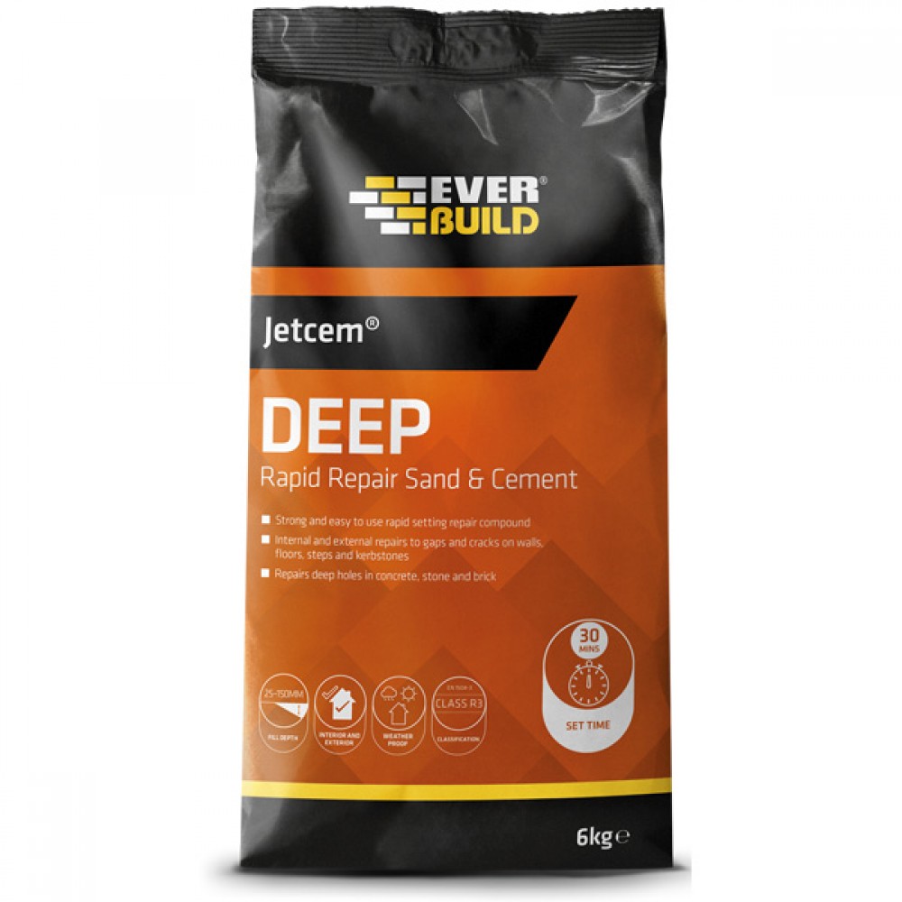 Everbuild Jetcem Deep Rapid Repair Sand & Cement 6kg | 620439