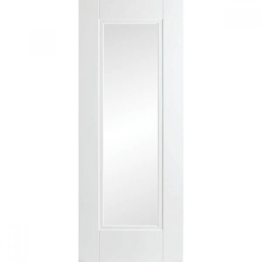 Doras Eindhoven 1 Lite Painted White | Clear Glazed