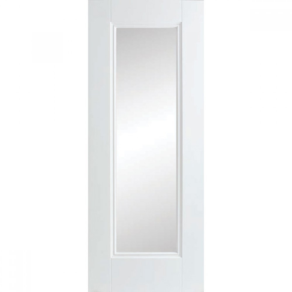 Doras Amsterdam 1 Lite Door Painted White ( Clear Glazed)