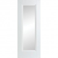 Doras Amsterdam 1 Lite Door Painted White ( Clear Glazed)