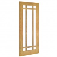 Deanta Nm5g Oak Door Glazed Bevelled Glass