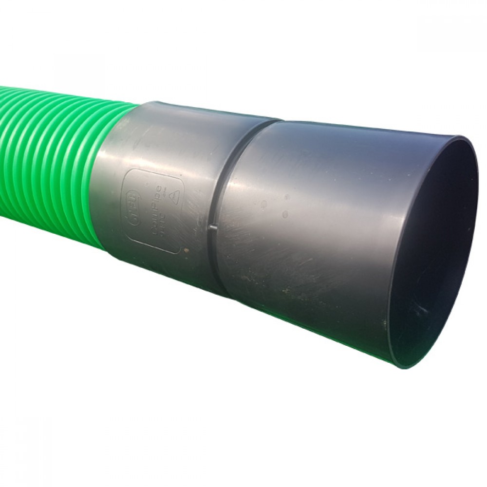 110mm Green Twinwall Fibre Optic Ducting Pipe 6m