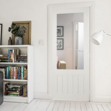 Deanta HP38G Primed White Door | Glass Optional