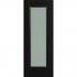 Doras Amsterdam 1 Lite Door Black Painted ( Glazed Frosted)