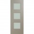 Doras Vienna 3 Lite Door Painted Silk Grey ( Glazed Frosted)