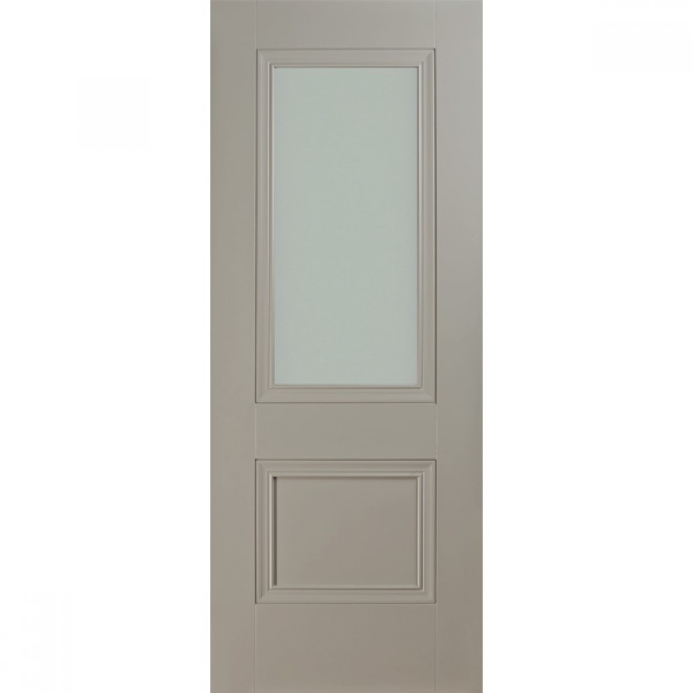 Doras Salzburg 1p 1 Lite Door Painted Silk Grey ( Glazed Frosted)