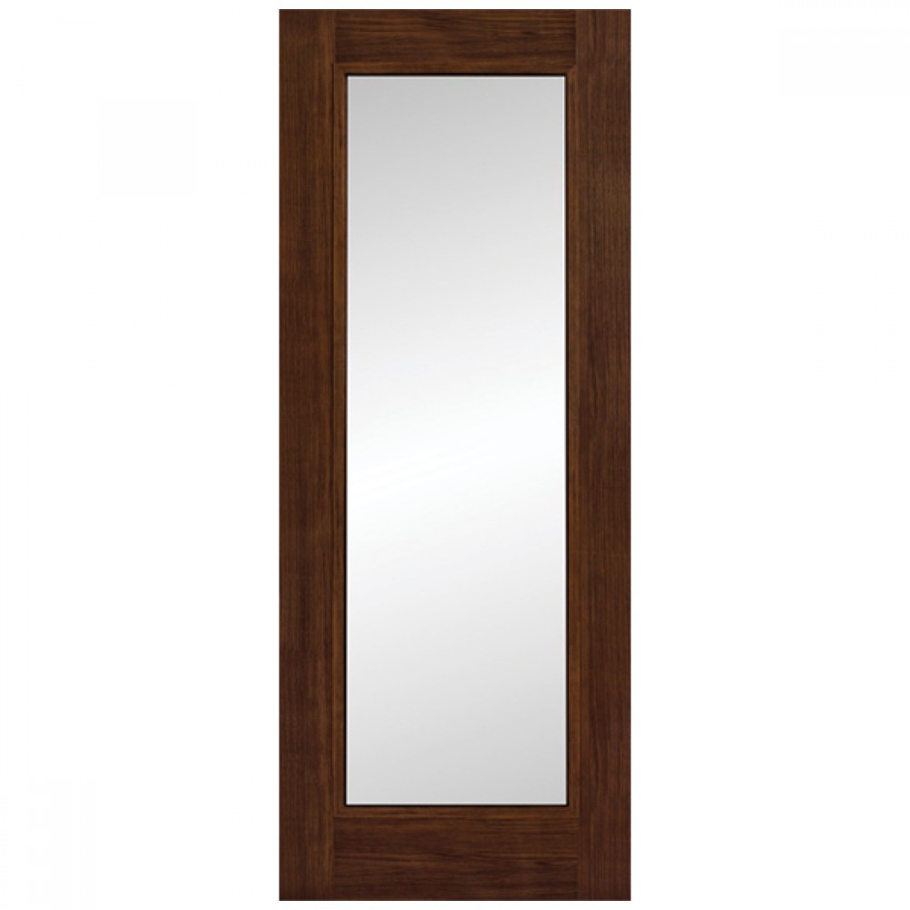 Daiken Walnut 1 Panel Clear Glass Door