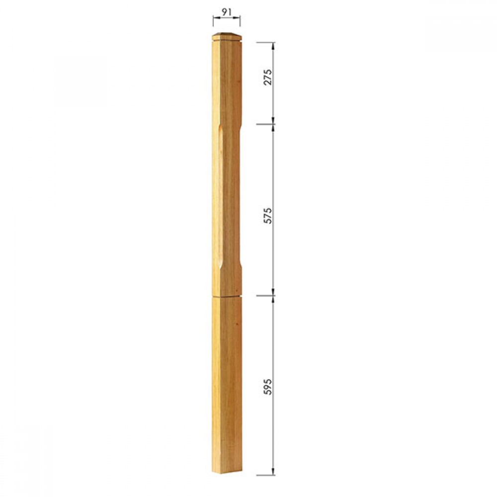 Boyne Full Newel Post 1485x91x91mm | Options