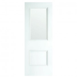 Paris 2 Panel Primed White Clear Glass
