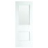 Paris 2 Panel Primed White Clear Glass