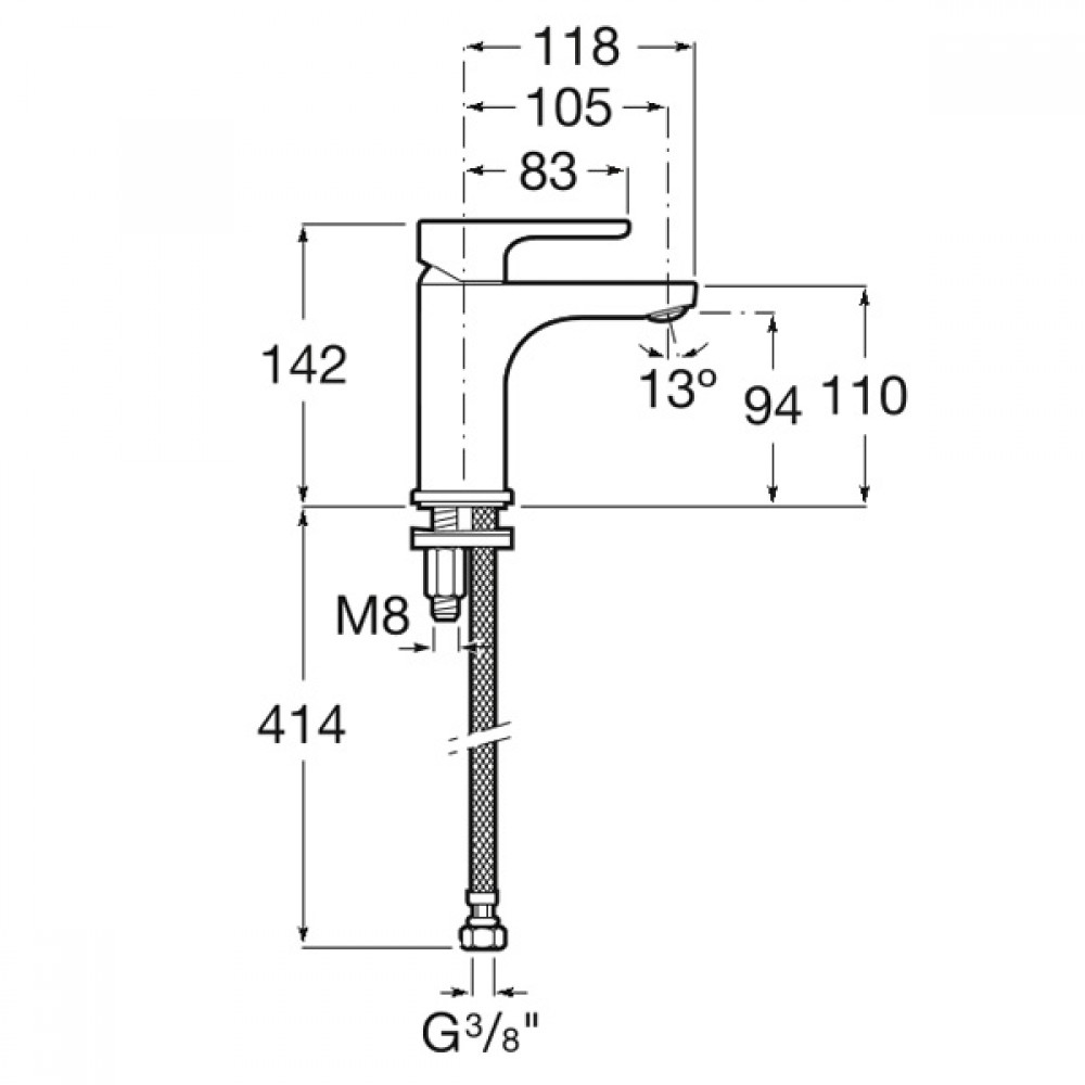 Roca L20 Smooth Body Basin Mixer Tap | 5a3209c0r