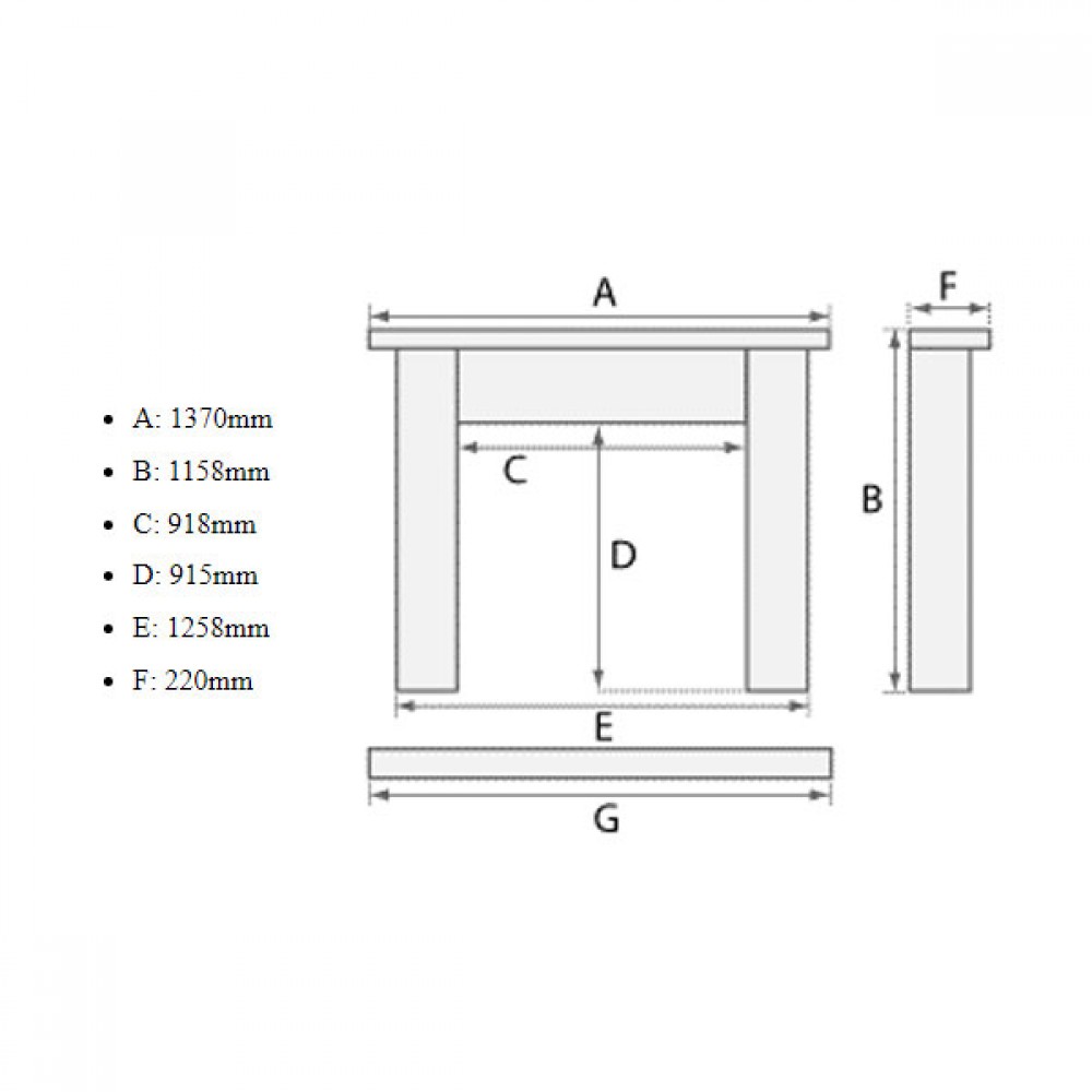 Pisa 54" Surround Marfil Stone