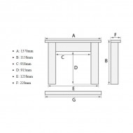 Pisa 54" Surround Marfil Stone