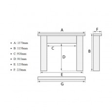 Pisa 54" Surround Marfil Stone
