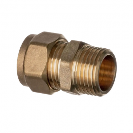 Chrome 611 Compression Male Coupling 15mm